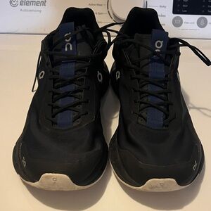 On Running Black and Blue Athletic Shoes